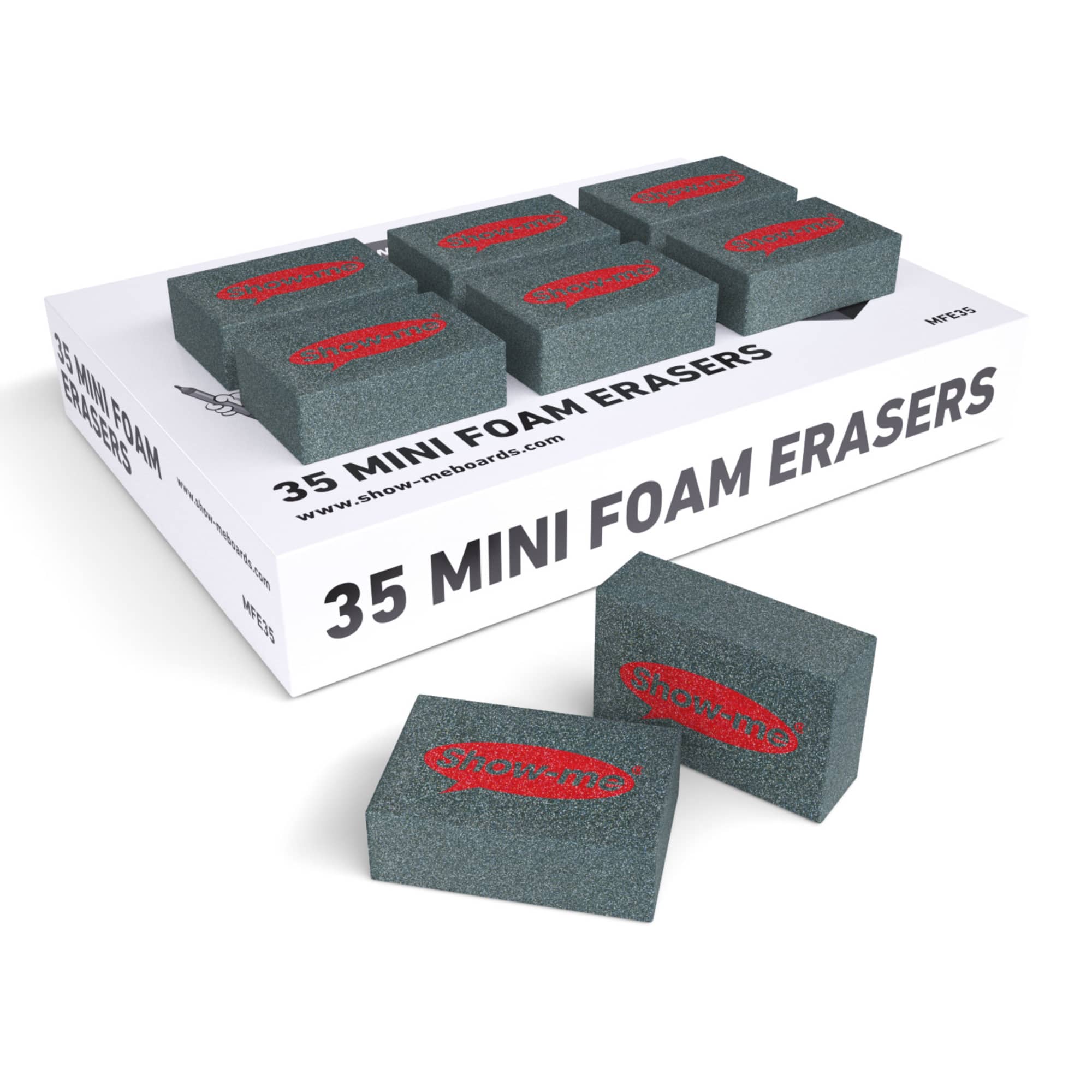 Show-me® Mini Foam Erasers, 35ct.
